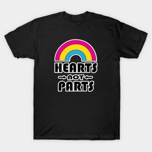 Hearts Not Parts Pansexual Pride T-Shirt